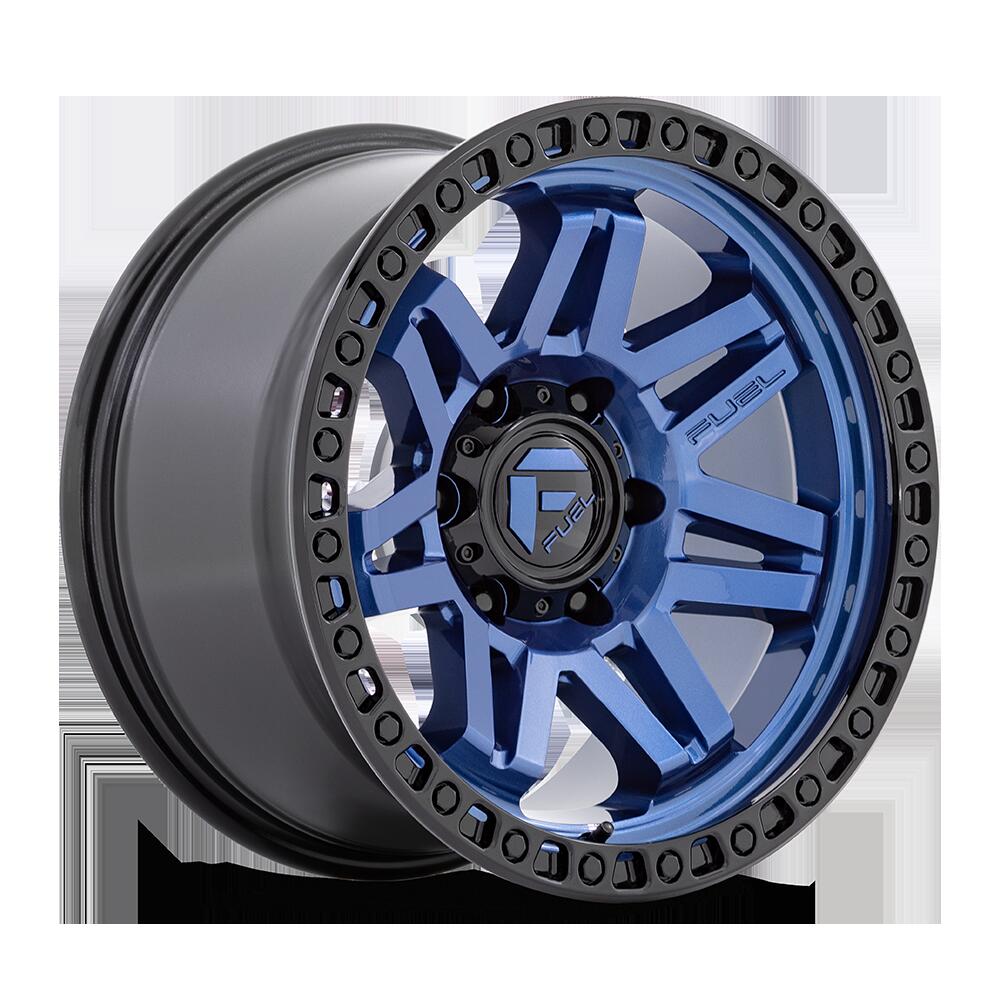 樂天商城 - 【FUEL OFFROAD (フューエルオフロード) 正規代理店】17インチアルミホイール 1本D813 SYNDICATE(シンジケート)17×9 5H127 -12 CB71.5DARK BLUE W/ BLACK RING 汎用/D81317907545