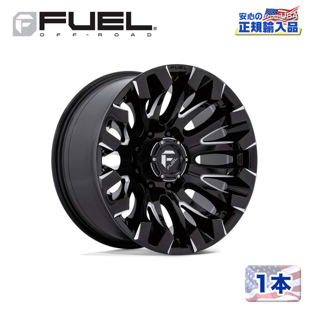 樂天商城 - 【FUEL OFFROAD (フューエルオフロード) 正規代理店】20インチアルミホイール 1本D828 QUAKE(クエイク)20×10 8H165.1 -18 CB125.1グロスブラックミルド 汎用/D82820008247