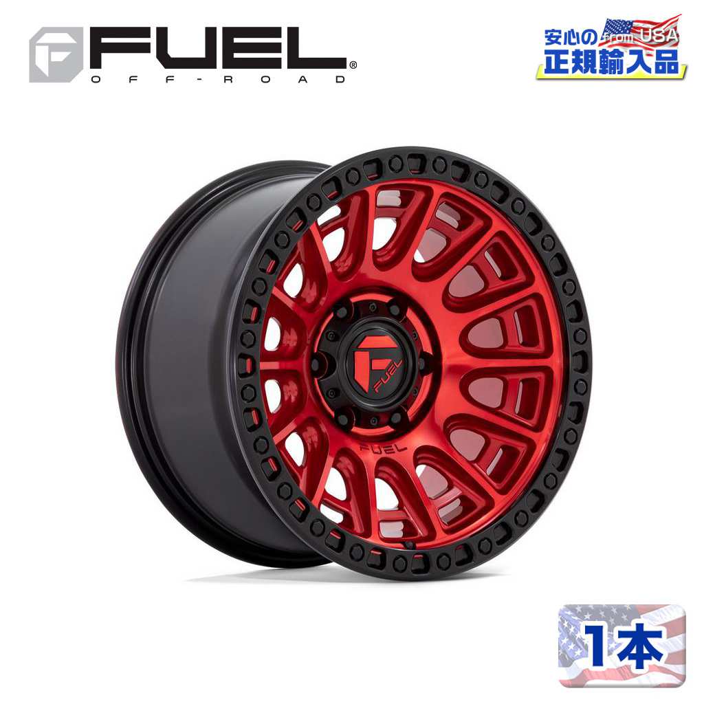 樂天商城 - 【FUEL OFFROAD (フューエルオフロード) 正規代理店】17インチホイール 1本D834 CYCLE 17×8.5 6H 114.3 +34 CB66.06CANDY RED W/ BLACK RING(キャンディーレッド/ブラックリング)汎用/D83417858760