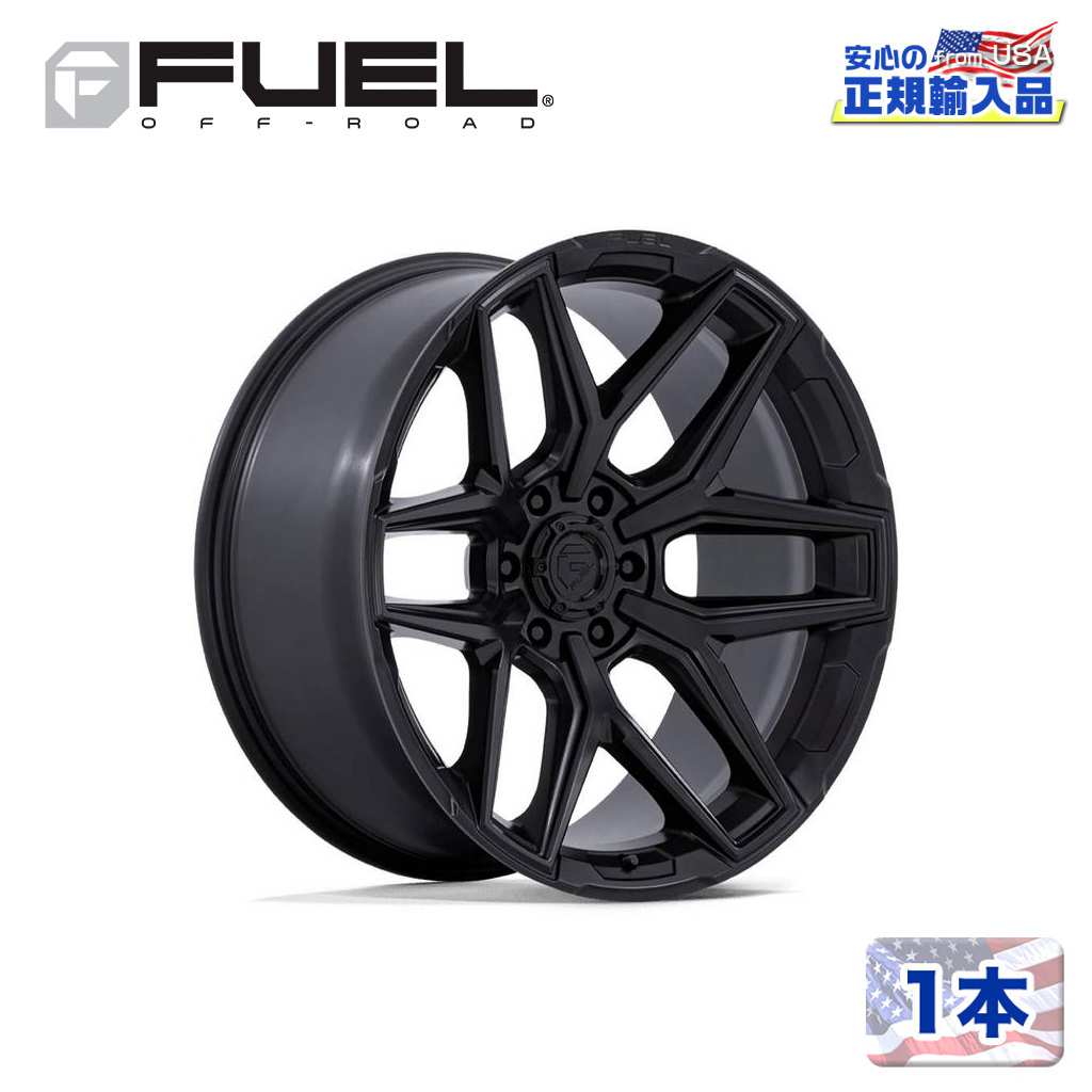 Rakuten - 【FUEL OFFROAD (フューエルオフロード) 正規代理店】17インチホイール 1本FLUX 17×9 6H 139.7 -12 CB106.1BLACKOUT(ブラックアウト)汎用/FC854MX17906812N