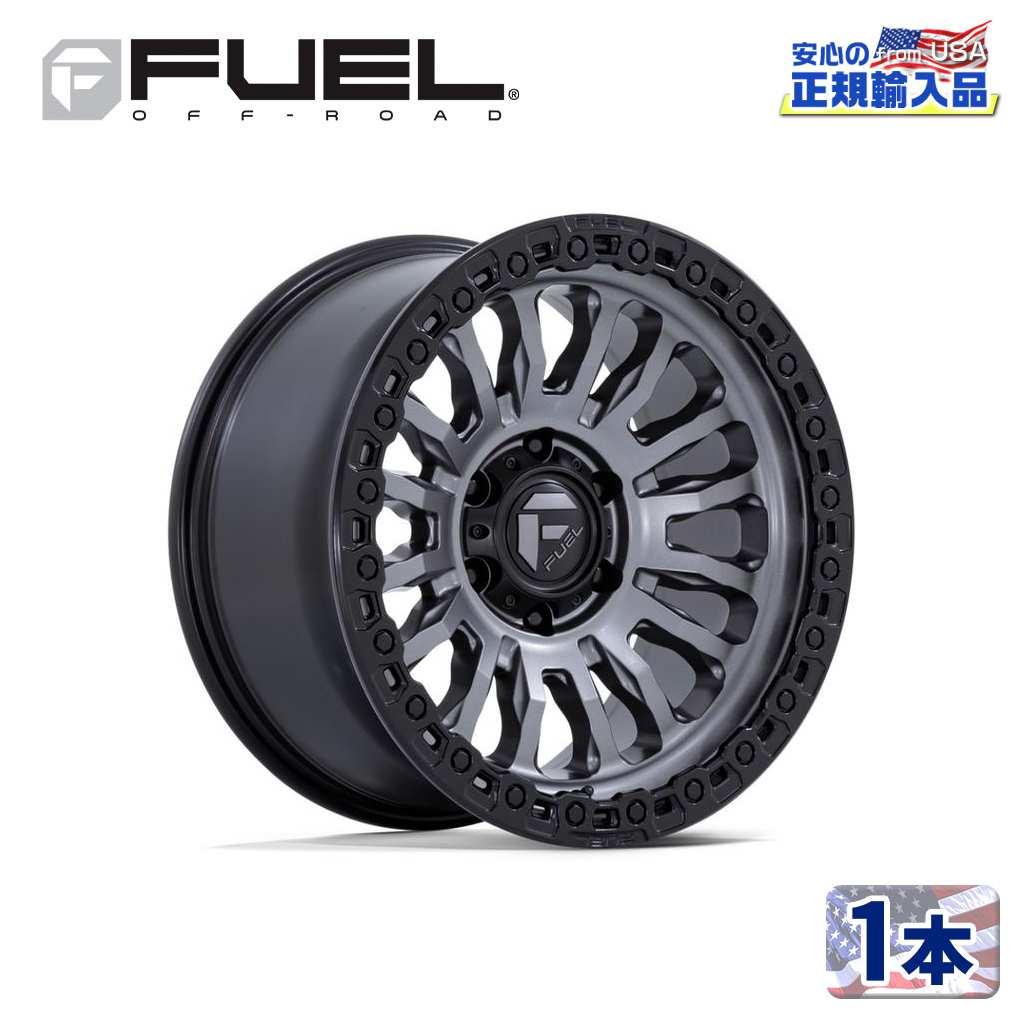 【FUEL OFFROAD(フューエルオフロード)正規代理店】20インチアルミホイール 1本RINCON FC857AB20×10 6H 135 -18 CB87.1マットガンメタル/ブラックリング 汎用