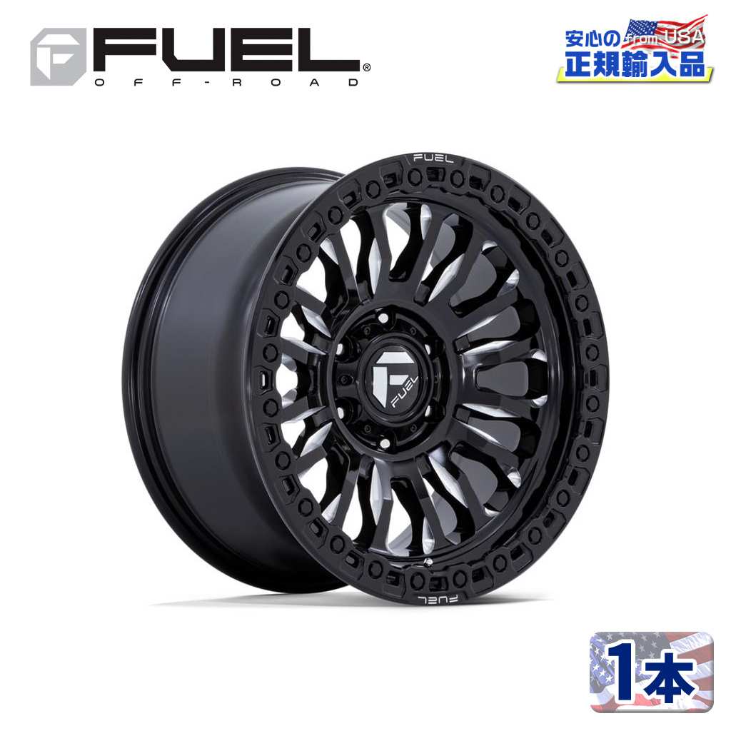 Rakuten - 【FUEL OFFROAD(フューエルオフロード)正規代理店】17インチアルミホイール 1本RINCON FC857BE17×9 6H 139.7 -12 CB106.1グロスブラックミルド 汎用