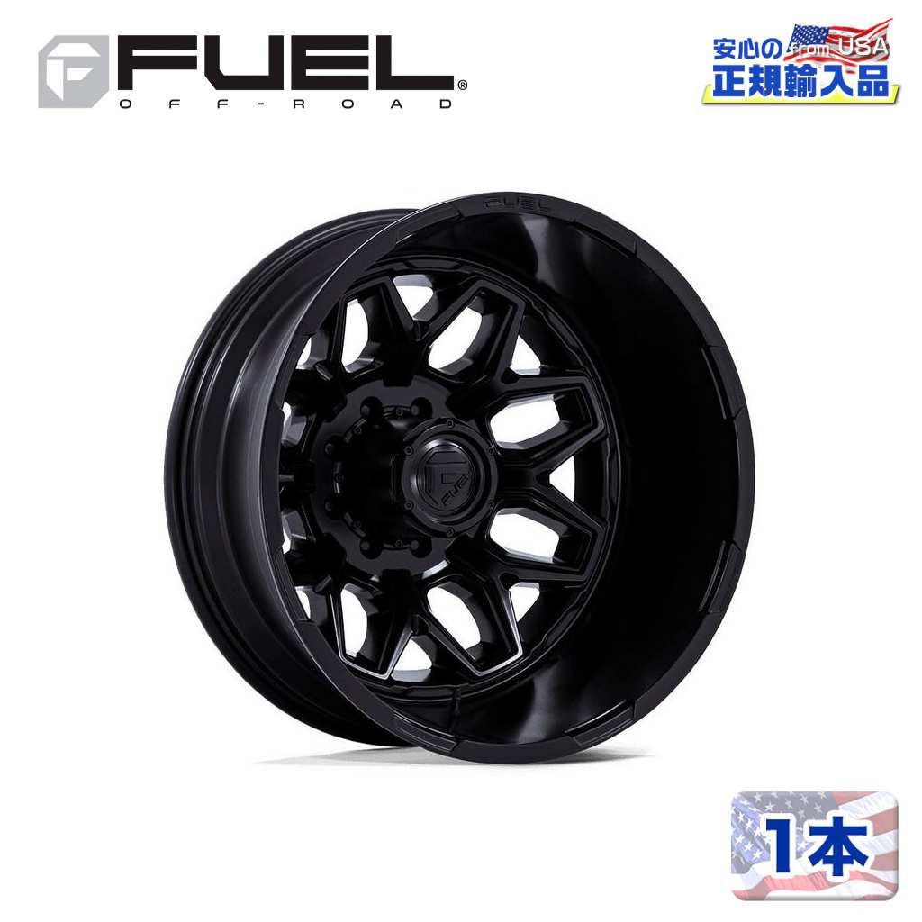 22インチ アルミホイール 1本D871 FLUX DUALLY 22×8.25 8H 165.1 -227 CB117BLACKOUT(ブラックアウト)汎用/D87122827235