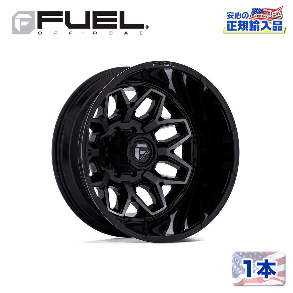 22インチ アルミホイール 1本D875 FLUX DUALLY 22×8.25 8H 165.1 104 CB117GLOSS BLACK BRUSH FC GRAY DDDT(グロスブラック ブラッシュ FC グレー)汎用/D875228272