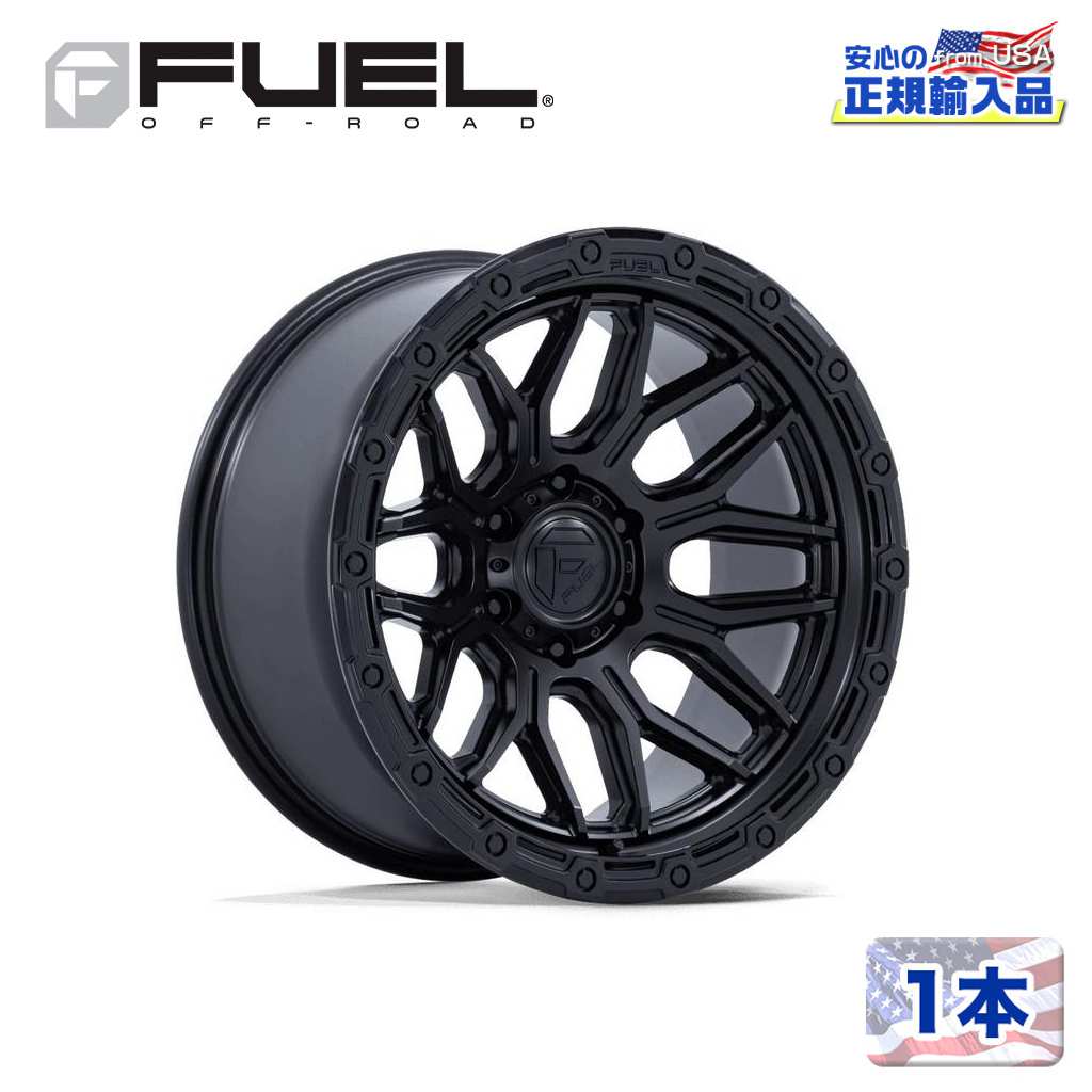 樂天商城 - 【FUEL OFFROAD 正規品】20インチ アルミホイール 1本FC881 SURGE 20×10 8H 170 -18 CB125.1 MATTE BLACK W/ GLOSS BLACK LIP(マットブラック/グロスブラックリップ)汎用/FC881MB20108718N