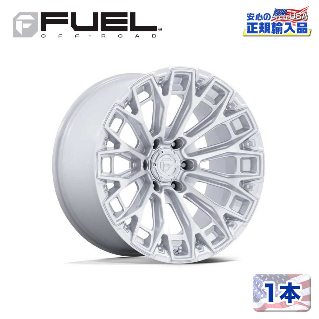 【FUEL OFFROAD 正規品】18インチ アルミホイール 1本FC882 TRAX 18×9 6H 139.7 +1 CB106.1 GLOSS SILVER W/ MACHINED FACE(グロスシルバー/マシーンドフェイス)汎用/FC882SD18906801