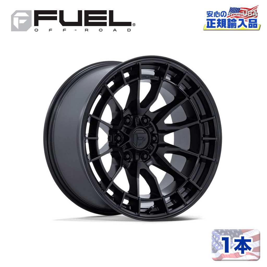 乐天商城 - 【FUEL OFFROAD 正規品】18インチ アルミホイール 1本FC888 REVOLT 18×9 6H 135 +20 CB87.1 MATTE BLACK(マットブラック)汎用/FC888MX18906320