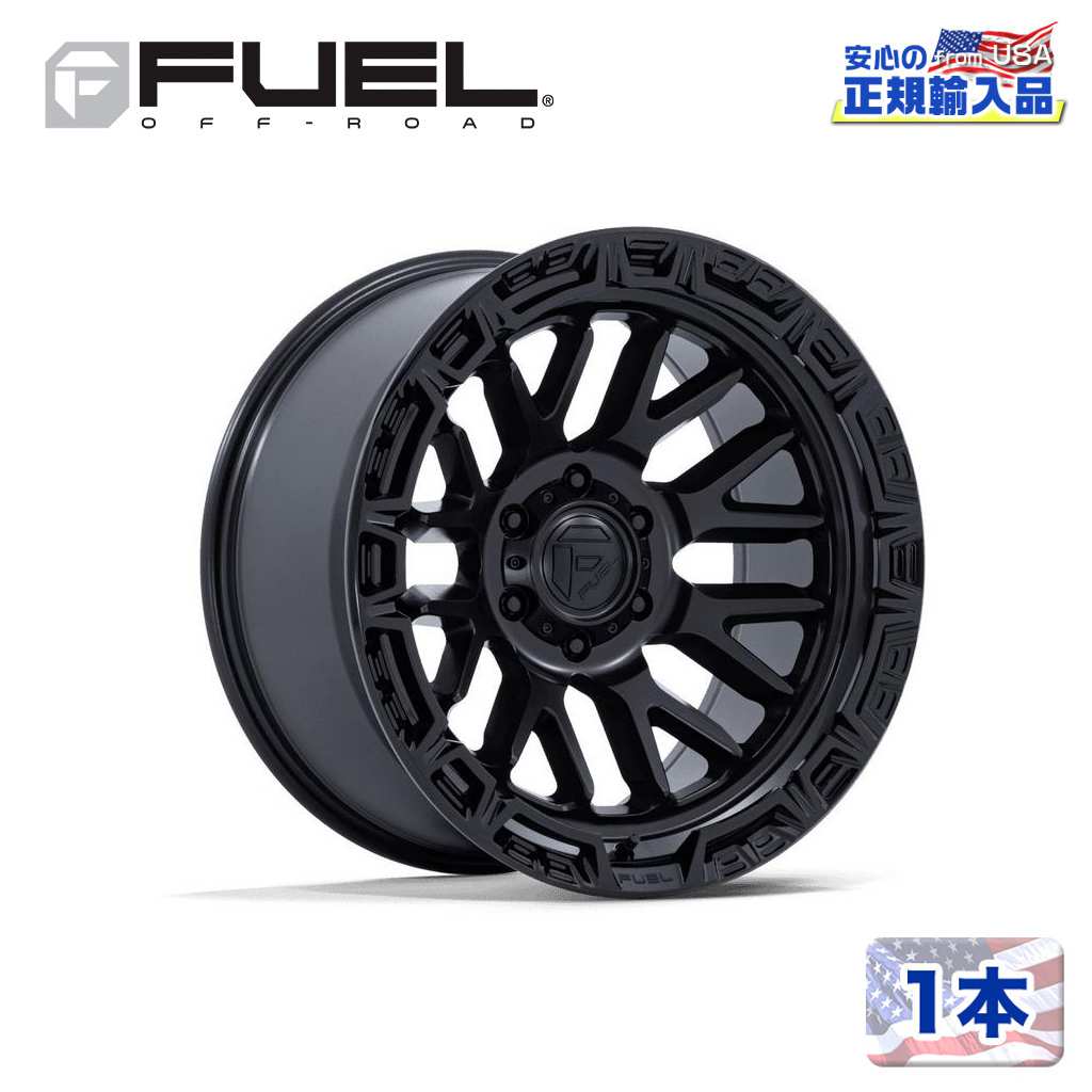 Rakuten - 【FUEL OFFROAD 正規品】20インチ アルミホイール 1本FC890 RAIL 20×10 6H 139.7 -18 CB106.1MATTE BLACK W/ GLOSS BLACK LIP(マットブラック/グロスブラックリップ)汎用/FC890MB20106818N