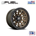 【FUEL OFFROAD (フューエルオフロード) 正規代理店】17インチアルミホイール 4本セットD696 COVERT コバート 17×9 6H139.7 -12 CB106.1MATTE BRONZE WITH BLACK RING 汎用/D69617908445