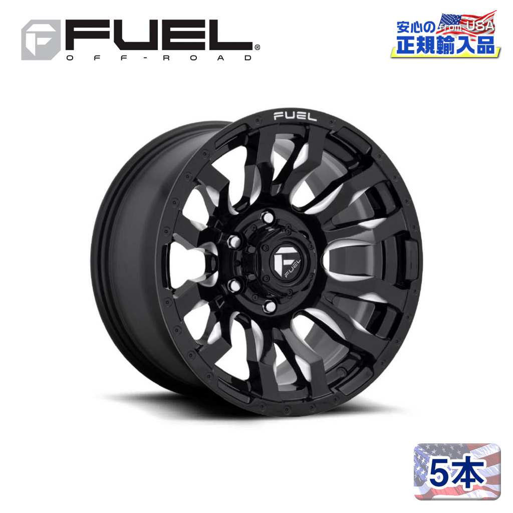 【FUEL OFFROAD（フューエルオフロード）正規輸入総代理店】20インチアルミホイール 5本汎用 D673 BLITZ ブリッツ グロスブラックミルド20×9 8H 170 +20 CB125.1