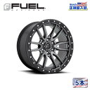 【FUEL OFFROAD(フューエルオフロード)正規輸入総代理店】18インチアルミホイール 5本汎用 D680 REBEL6 レベル アンスラサイト センターW/ ブラックリップ18×9 6H 120 +1 CB67.06(2)