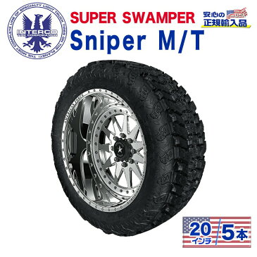 【INTERCO TIRE (インターコタイヤ) 日本正規輸入総代理店】タイヤ5本SUPER SWAMPER (スーパースワンパー) Sniper M/T (スナイパー)42x14.50R20 ブラックレター ラジアル