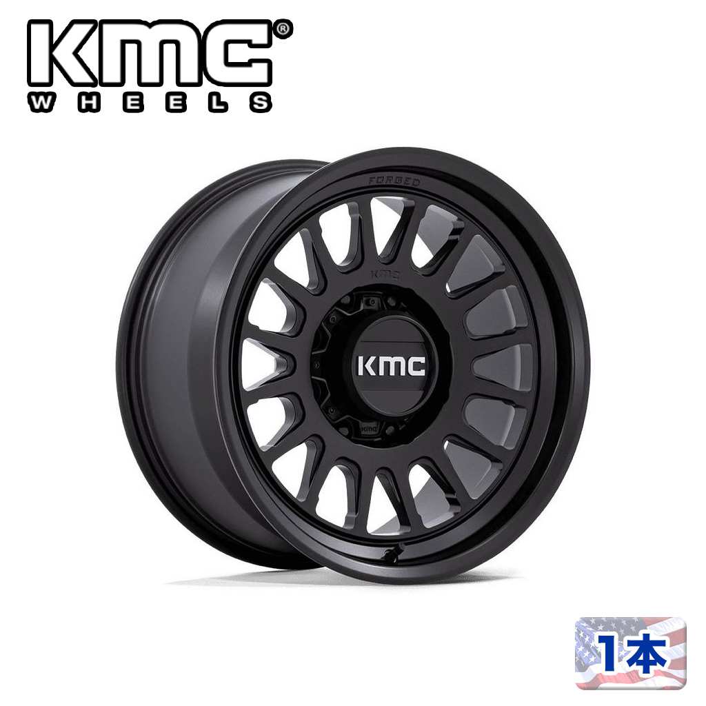 Rakuten - 【KMC 正規品】17インチホイール 1本KM447 IMPACT FORGED MONOBLOCK 17×8.5 6H 139.7 -10 CB106.1SATIN BLACK/サテンブラック汎用/KM447MX17856810N