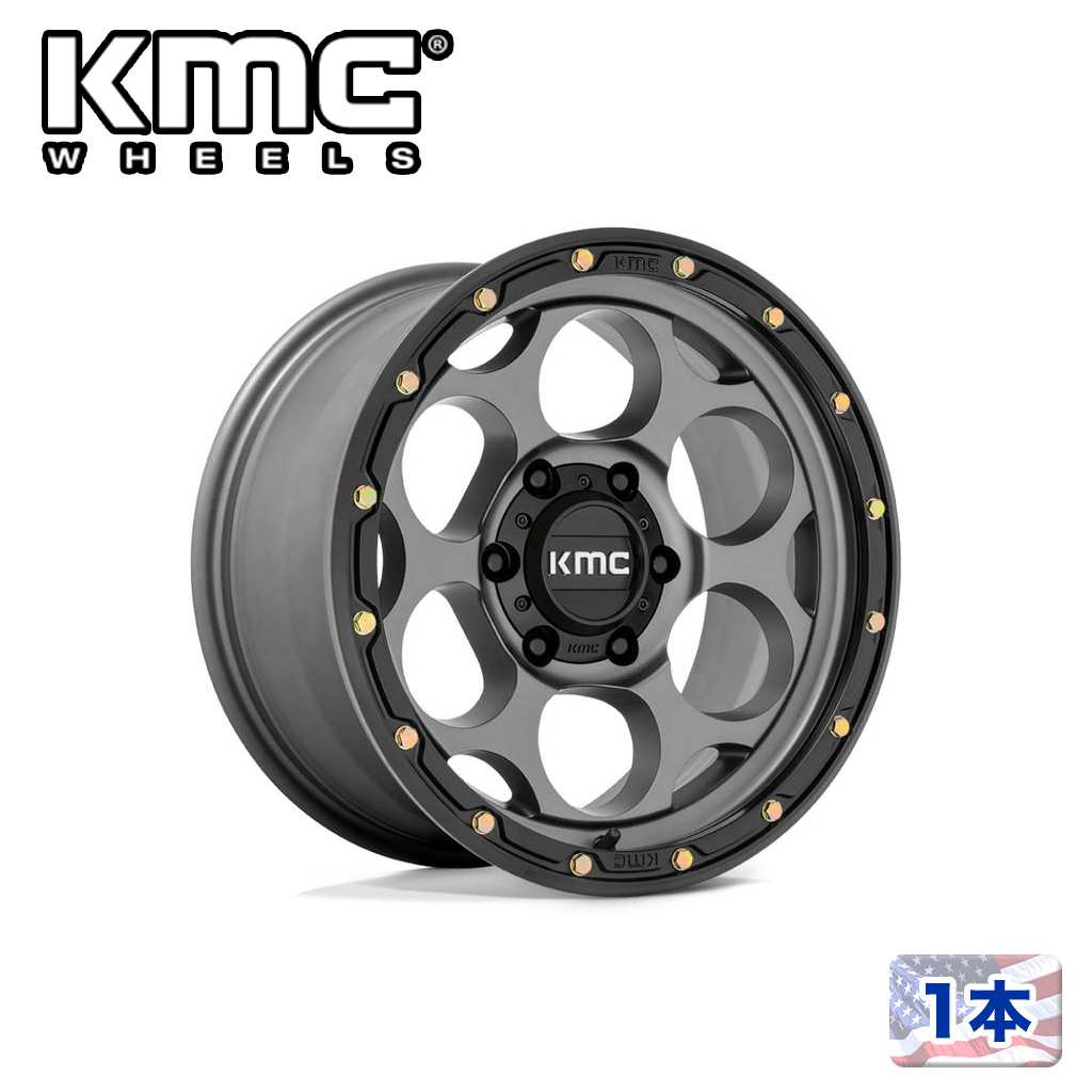 【KMC（ケーエムシー）日本販売代理店】20インチアルミホイール 1本汎用 KM541 DIRTY HARRY SATIN GRAY W/ BLACK LIP20×9J 6H 139.7 ±0 CB106.1