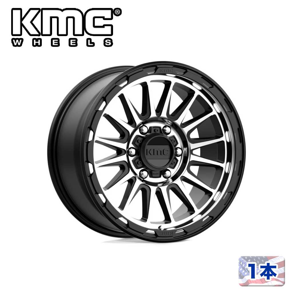 乐天商城 - 【KMC（ケーエムシー）日本販売代理店】17インチアルミホイール 1本汎用 KM547 CARNAGE SATIN BLACK W/ GRAY TINT17×9J 5H 127 -12 CB71.5