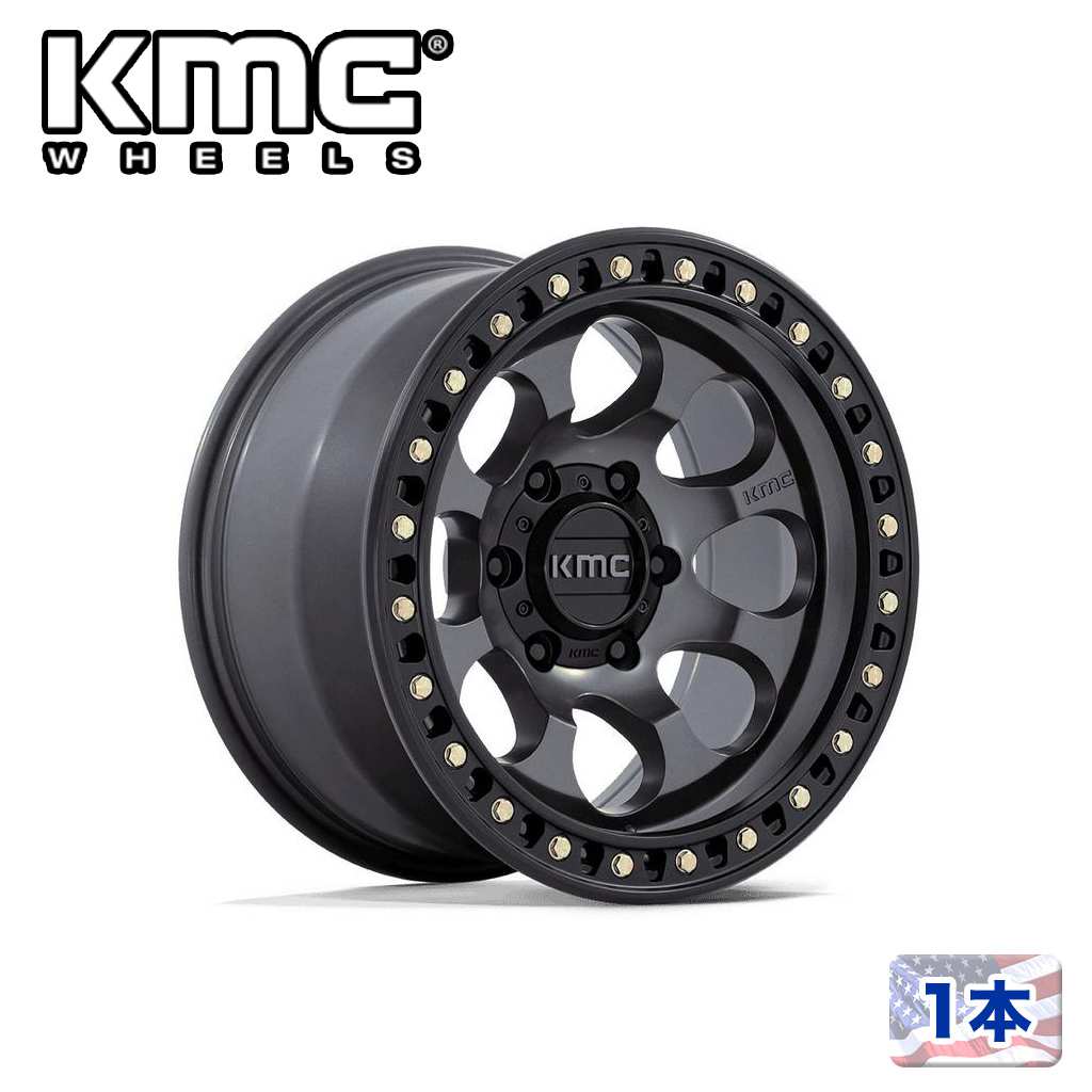 KMC(ॷ)Ź17ߥۥ1KM550 RIOT SBL178.5J 5H 127 +10 CB71.5ANTHRACITE W/ SATIN BLACK LIP 