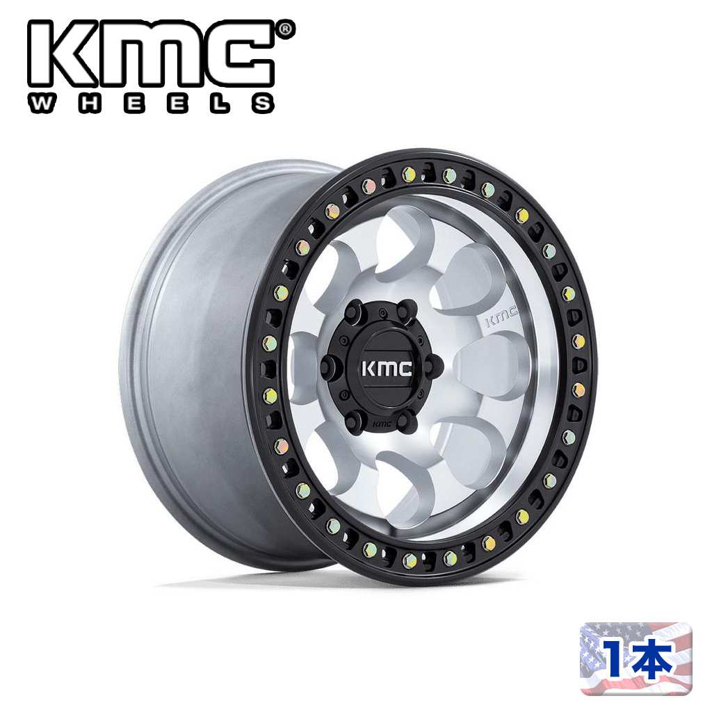 Rakuten - 【KMC(ケーエムシー)日本販売代理店】17インチアルミホイール1本KM550 RIOT SBL17×8.5J 5H 127 +10 CB71.5MACHINED W/ SATIN BLACK LIP 汎用