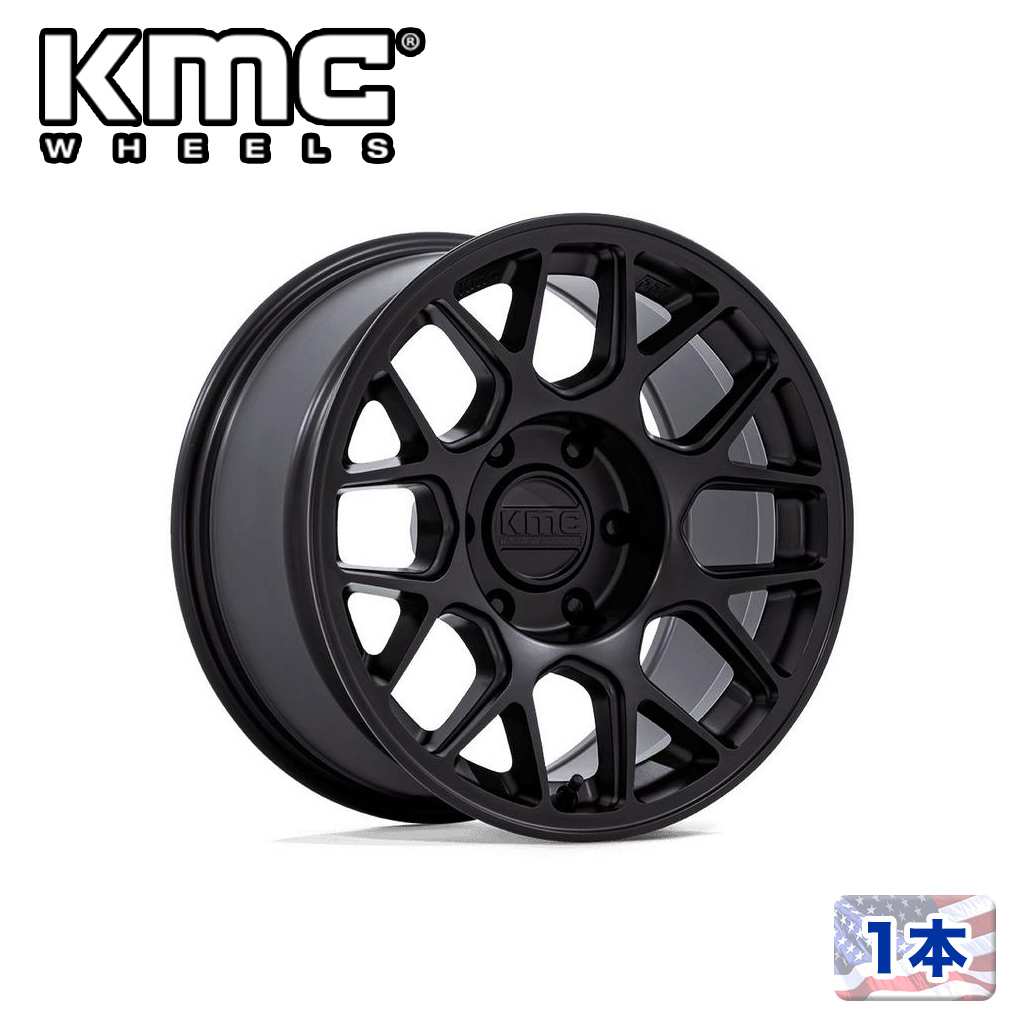 Rakuten - 【KMC 正規品】17インチホイール 1本KM730 HATCHET 17×8.5 6H 120/- +25 CB66.9MATTE BLACK/マットブラック汎用/KM730MX17857725
