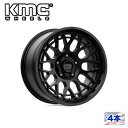 【KMC（ケーエムシー）日本販売代理店】18インチアルミホイール 4本汎用 KM722 TECHNIC SATIN BLACK18×9J 5H 127 +18 CB71.5