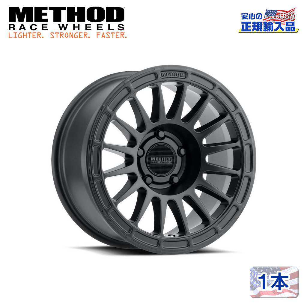 【Method Race Wheels(メソッドレース)正規代理店】17インチアルミホイール 1本MR314 17×7.5J 5H114.3 +30マットブラック 汎用