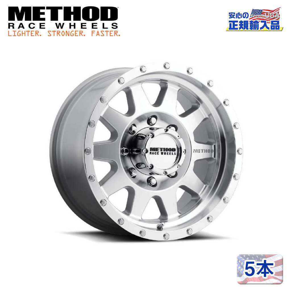 【Method Race Wheels(メソッドレース)正規代理店】17インチアルミホイール 5本セットMR301 The Standard 17×9J 5H127 -12 CB94汎用