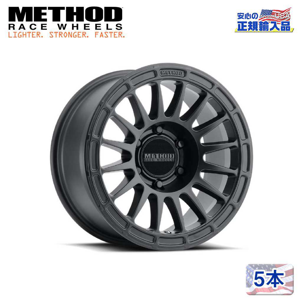 【Method Race Wheels(メソッドレース)正規代理店】17インチアルミホイール 5本MR314 マットブラック17X7.5 6H139.7 +25 CB106.25 汎用