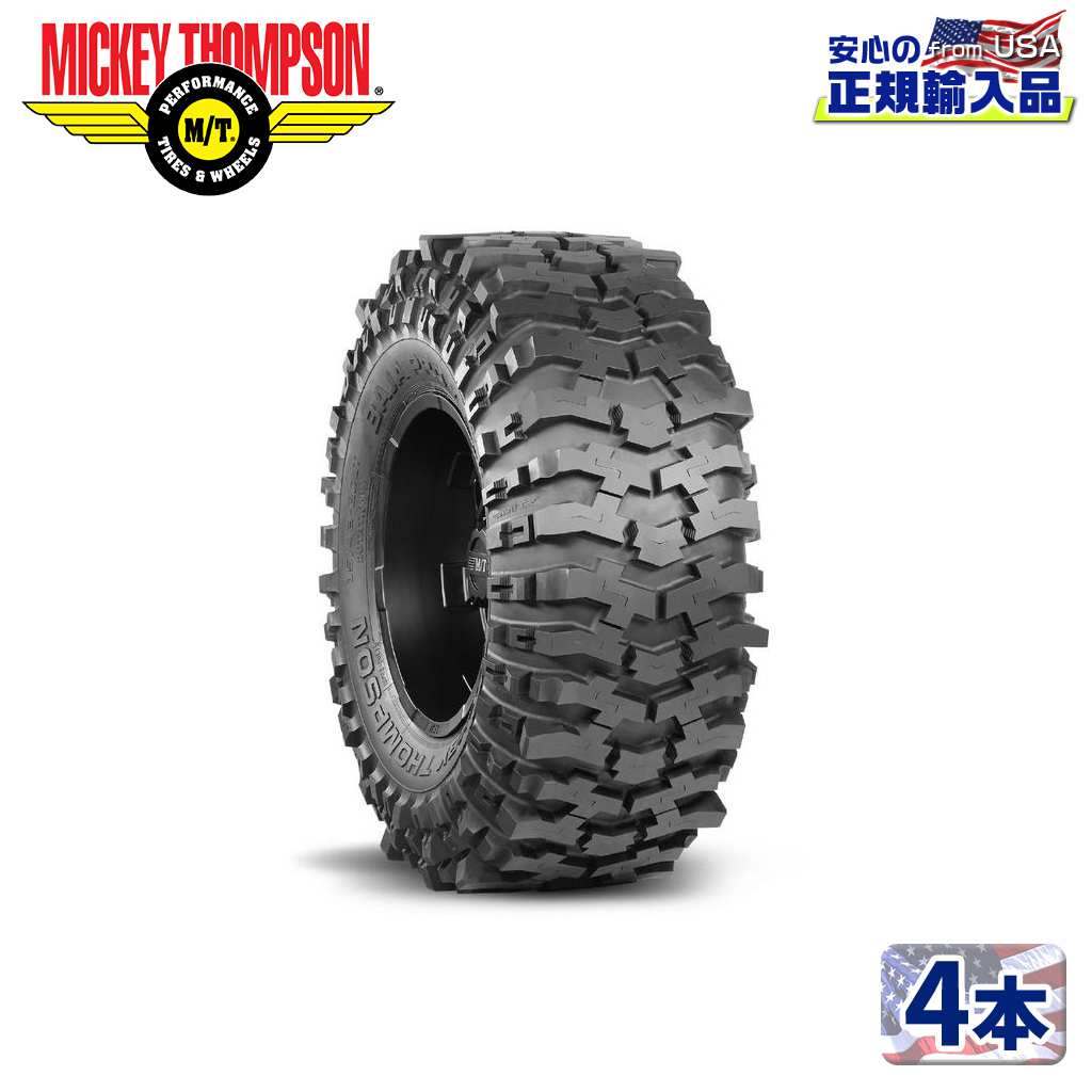 【MICKEY THOMPSON (ミッキートンプソン) 日本正規輸入総代理店】BAJA PRO XS 17インチタイヤ 4本15/43-17LTブラックレター バイアス汎用