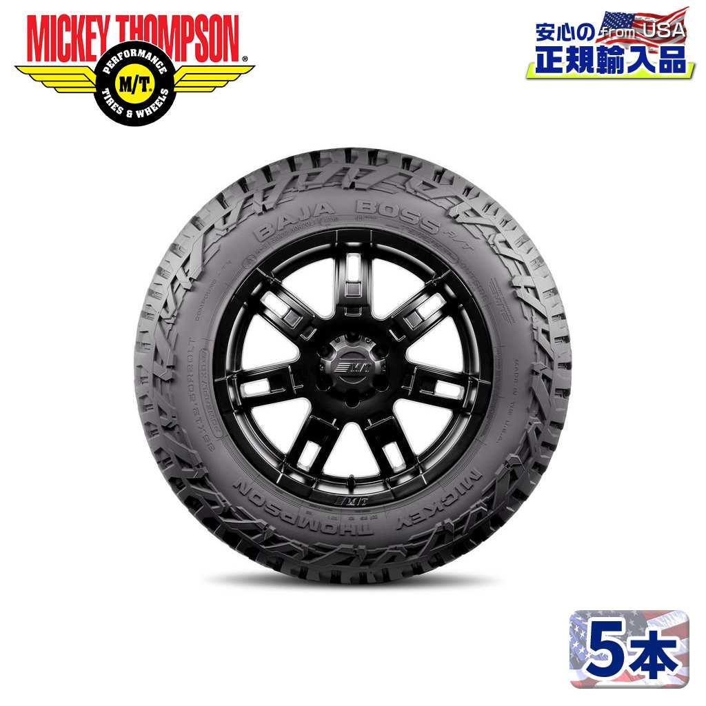 【MICKEY THOMPSON (ミッキートンプソン) 日本正規輸入総代理店】BAJA BOSS A/T 17インチタイヤ 5本LT255/85R17ブラックレター ラジアル AT汎用