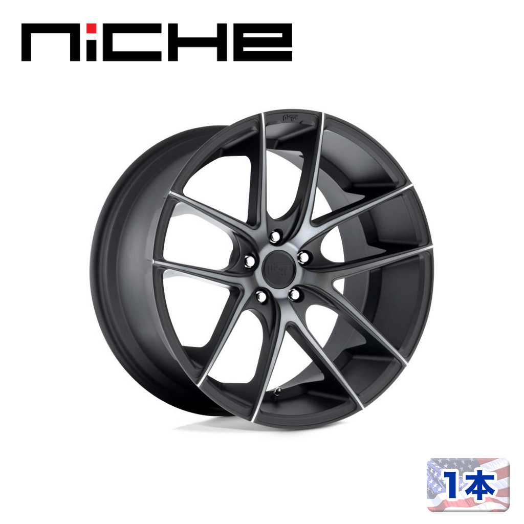 【NICHE（ニッチェ）日本総代理店】20インチアルミホイール 1本汎用 M130 TARGA マットブラックダブルダークティント20×8.5J 5H 115 +38 CB71.5