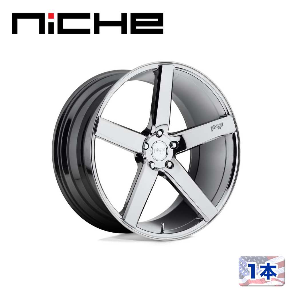 Rakuten - 【NICHE（ニッチェ）日本総代理店】20インチアルミホイール 1本汎用 M132 MILAN クロームプレイティド20×8.5J 5H 114.3 +35 CB72.56