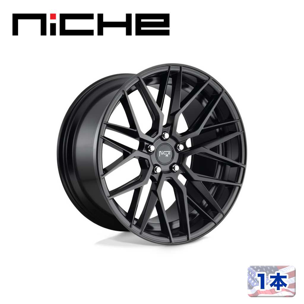 【NICHE（ニッチェ）日本総代理店】18インチアルミホイール 1本汎用 M190 GAMMA マットブラック18×8J 5..