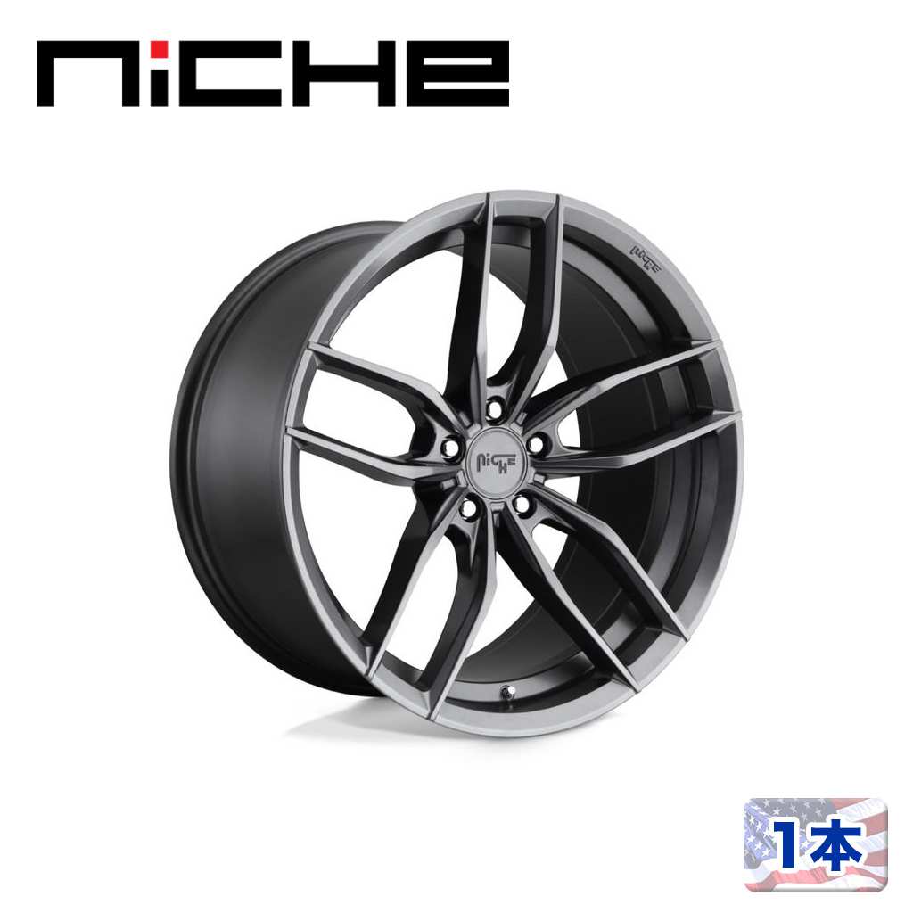 樂天商城 - 【NICHE（ニッチェ）日本総代理店】22インチアルミホイール 1本汎用 M204 VOSSO マットアンスラサイト22×10.5J 5H 127 +40 CB71.5
