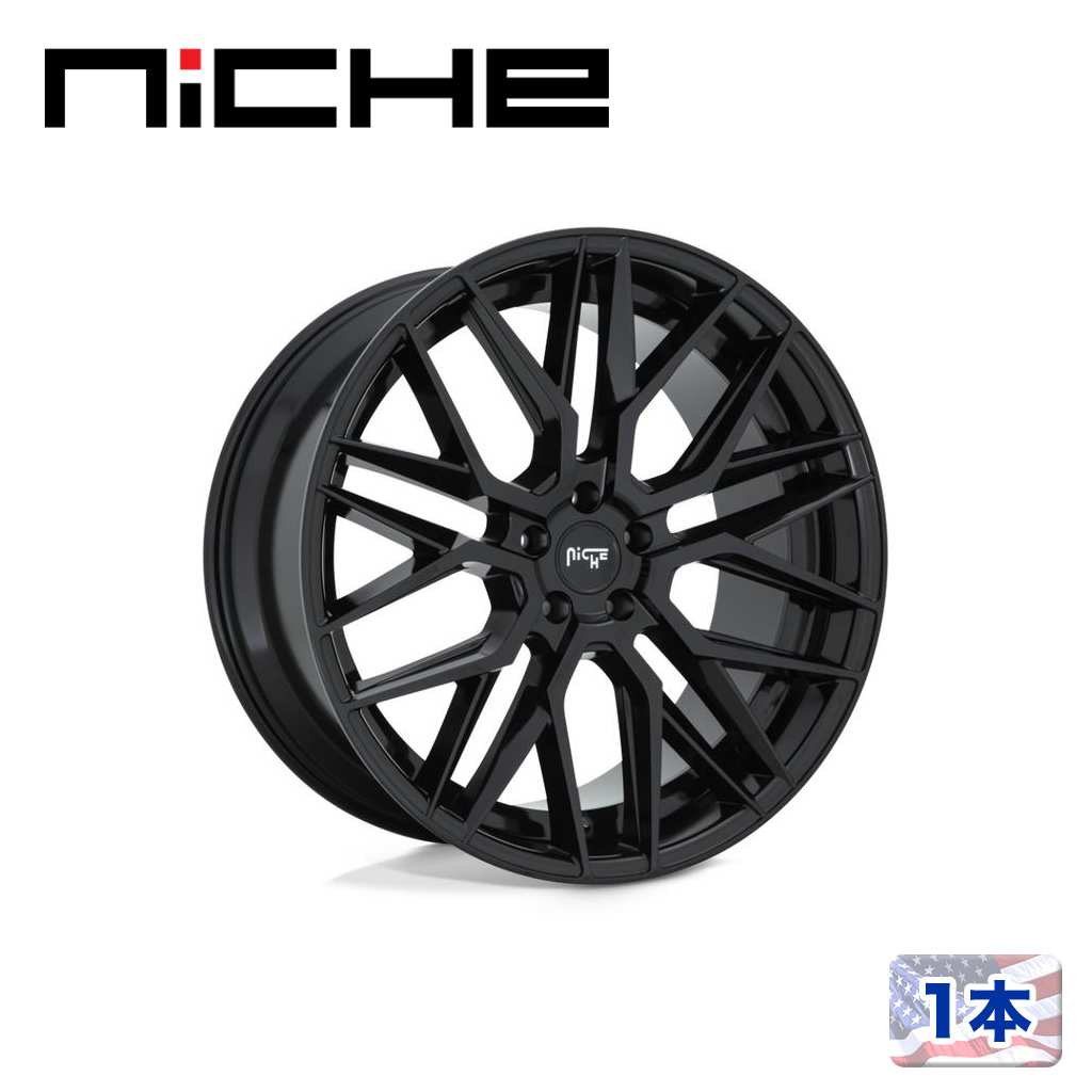 Rakuten - 【NICHE（ニッチェ）日本総代理店】19インチアルミホイール 1本汎用 M224 GAMMA グロスブラック19×8.5J 5H 120 +35 CB72.56