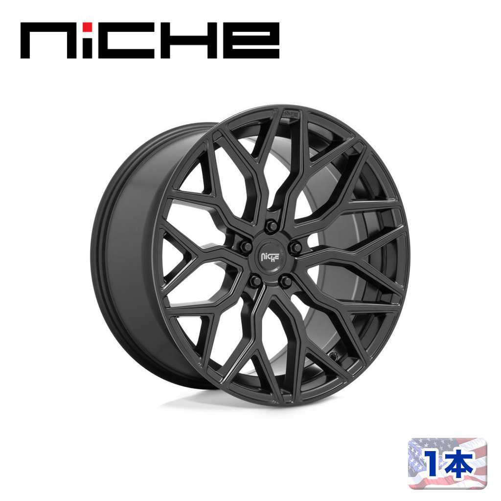 【NICHE（ニッチェ）日本総代理店】19インチアルミホイール 1本汎用 M261 MAZZANTI マットブラック19×9.5J 5H 112 +38 CB66.56