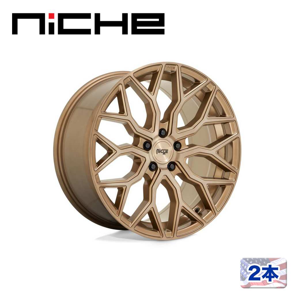 【NICHE（ニッチェ）日本総代理店】19インチアルミホイール 2本汎用 M263 MAZZANTI ブロンズブラッシュ19×8.5J 5H 112 +25 CB66.56