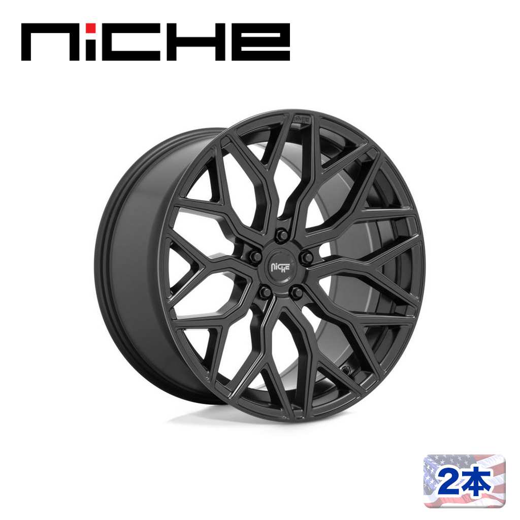 【NICHE（ニッチェ）日本総代理店】19インチアルミホイール 2本汎用 M261 MAZZANTI マットブラック19×8.5J 5H 112 +25 CB66.56