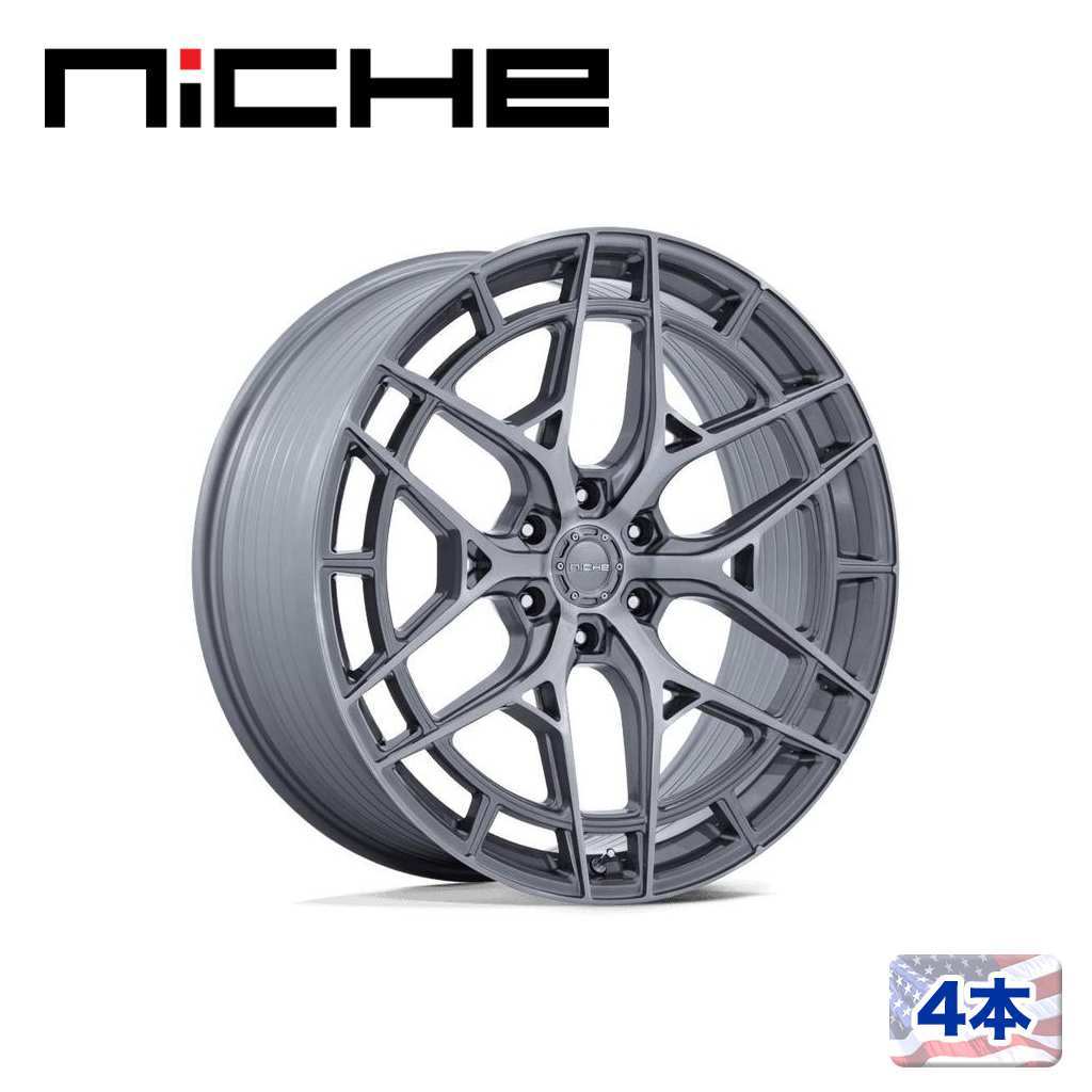 Rakuten - 【NICHE 正規品】22インチ アルミホイール 4本NC284 ADRIA 22×10 6H 139.7 +20 CB106.1PLATINUM W/ BRUSHED FACE(プラチナム/ブラッシュドフェイス)汎用/NC284AR22106820