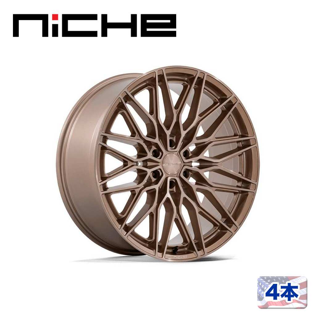乐天商城 - 【NICHE 正規品】22インチ アルミホイール 4本NC278 CALABRIA 6 22×9.5 6H 135 +30 CB87.1PLATINUM BRONZE(プラチナムブロンズ)汎用/NC278ZR22956330