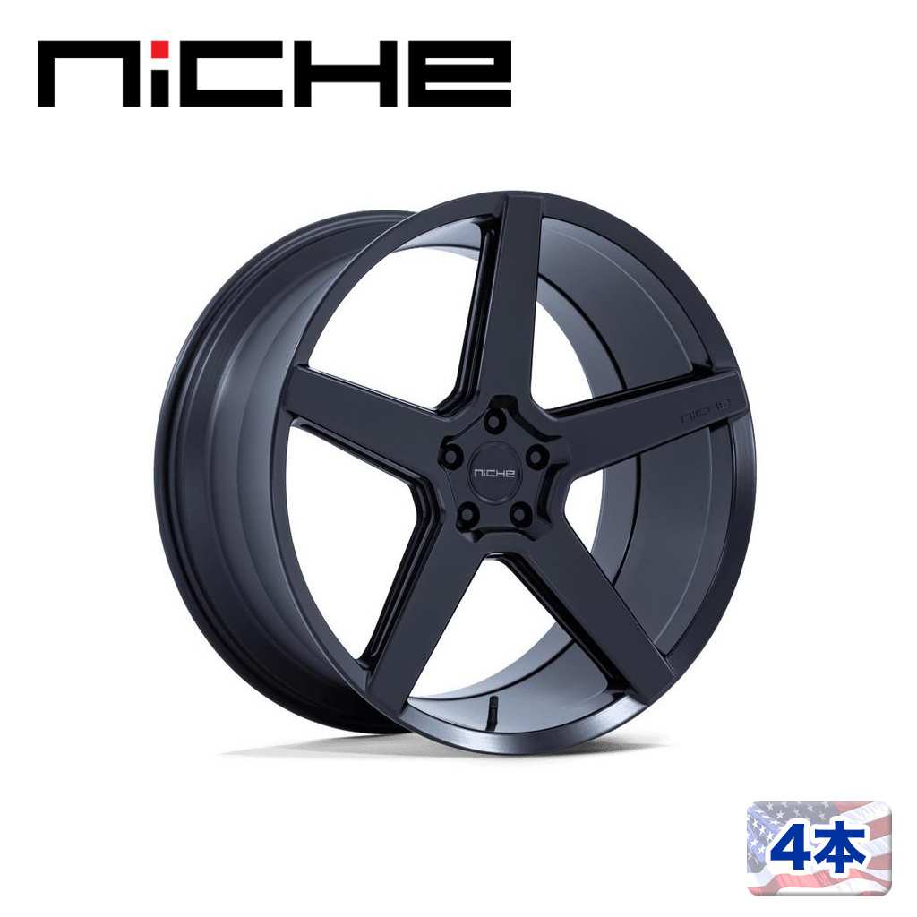 Rakuten - 【NICHE 正規品】20インチ アルミホイール 4本NC283 MODENA 20×9 5H 112 +15 CB66.56MATTE BLACK(マットブラック)汎用/NC283MX20905715