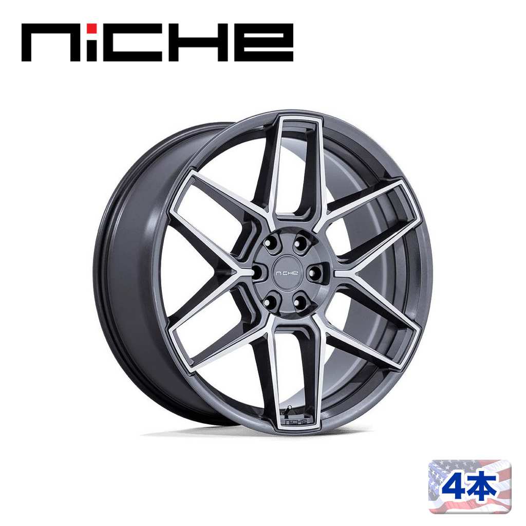 乐天商城 - 【NICHE 正規品】20インチ アルミホイール 4本NC281 RISE 20×10.5 5H 112 +38 CB66.56ANTHRACITE W/ MACHINED FACE(アンスラサイト/マシンドフェイス)汎用/NC281AD20055738