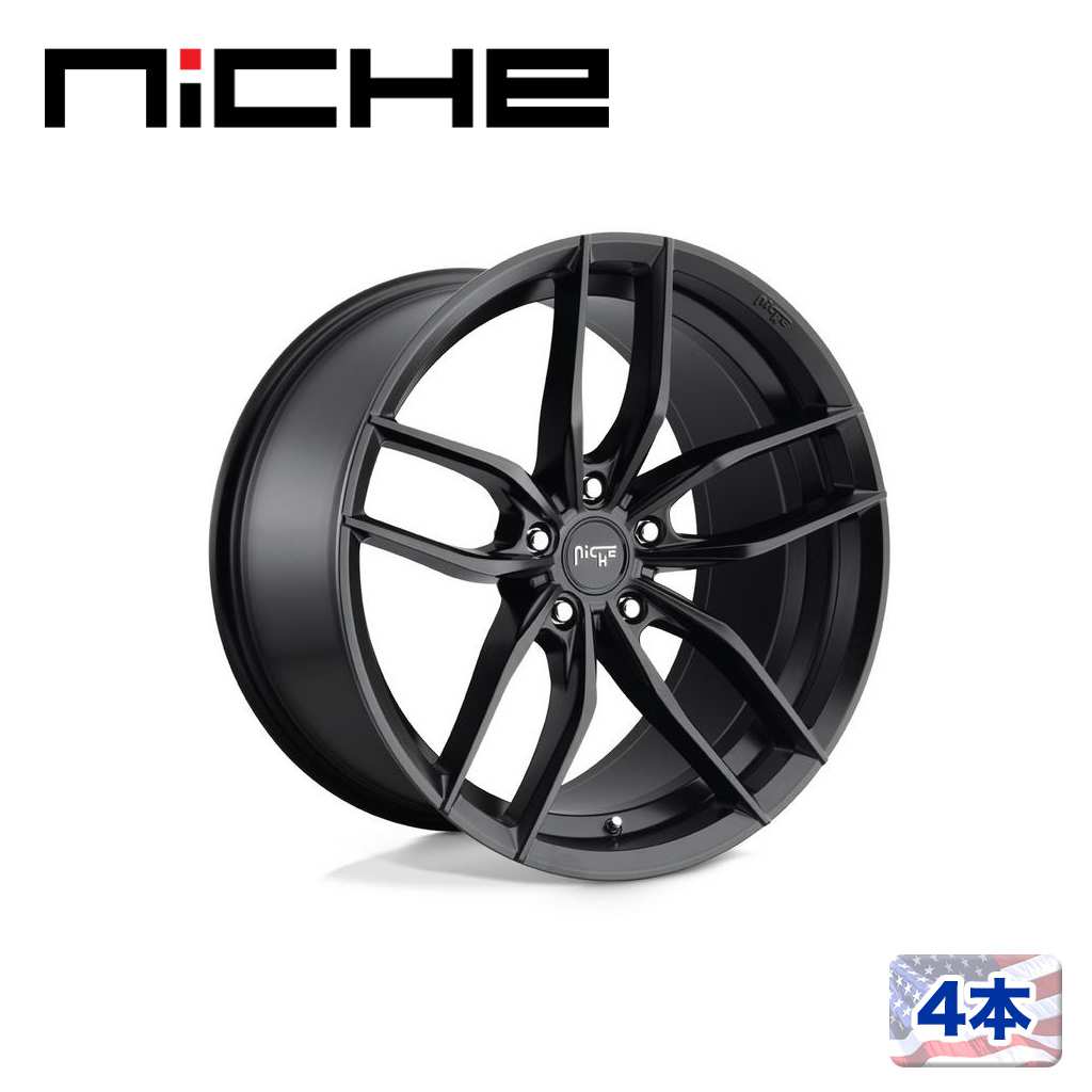 乐天商城 - 【NICHE 正規品】20インチ アルミホイール 4本M203 VOSSO 20×10 5H 120 +40 CB74.1MATTE BLACK(マットブラック)汎用/M203200011+40