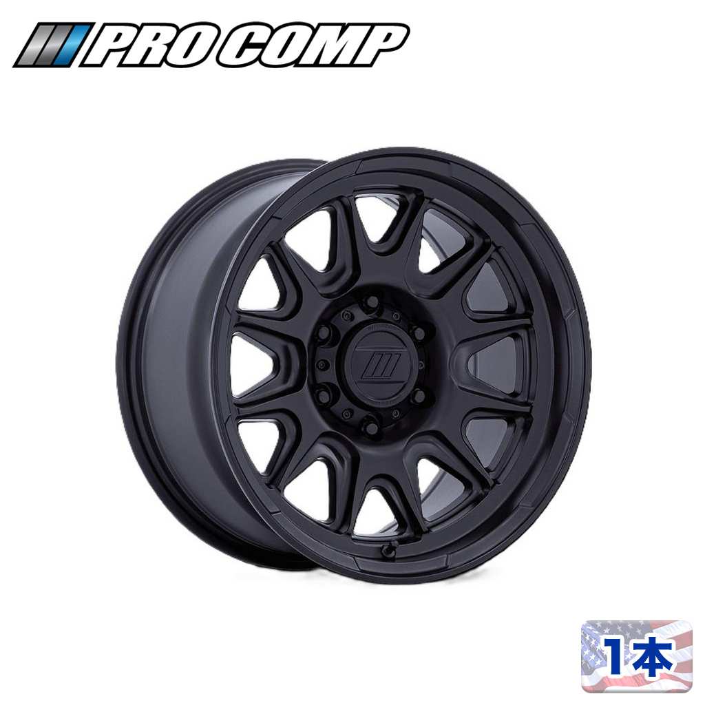 樂天商城 - 【PRO COMP 正規品】17インチアルミホイール 1本PA200 PULSE マットブラック17×8J 5H 127 +20 CB71.5Jeep ジープ JK/JLラングラー・JTグラディエーター