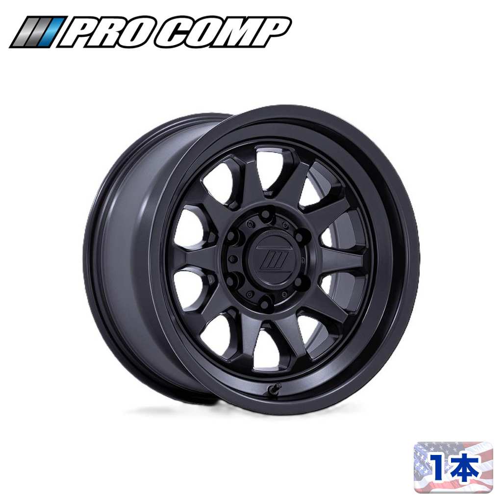 樂天商城 - 【PRO COMP 正規品】17インチアルミホイール 1本 PA203 BEACON17×8J 6H 120 +20 CB66.9マットブラック 汎用