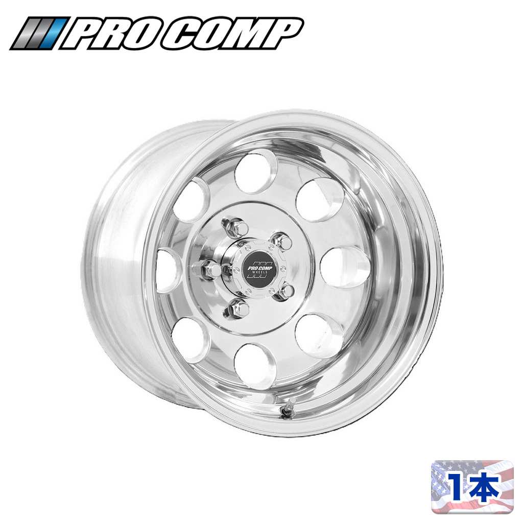 樂天商城 - 【PRO COMP 正規品】16インチアルミホイール 1本 PA69 VINTAGE16×8J 5H 139.7 -12 CB106.1ポリッシュ 汎用