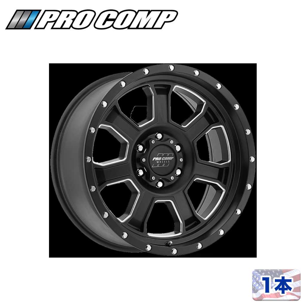 樂天商城 - 【PRO COMP 正規品】20インチアルミホイール 1本 PA43 SLEDGE20×9J 5H 139.7 ±0 CB108サテンブラックミルド 汎用
