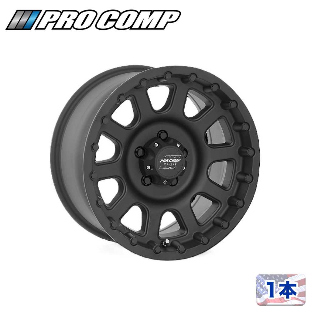 【PRO COMP 正規品】18インチアルミホイール 1本 PA32 BANDIDO18×9J 6H 135 ±0 CB87.1フラットブラック 汎用