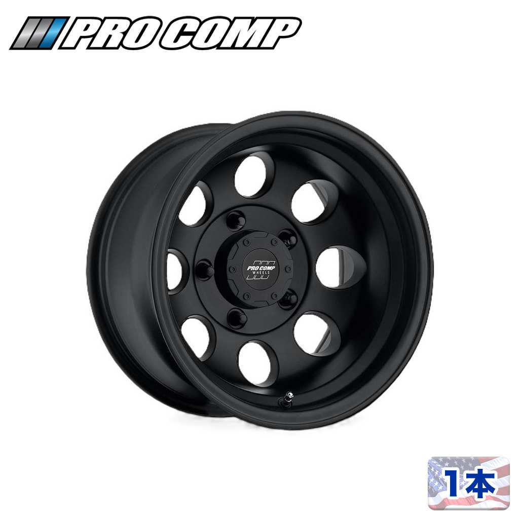 【PRO COMP 正規品】17インチアルミホイール 1本PA69 VINTAGE フラットブラック17×9J 6H 139.7 -6 CB106.1FJ/150プラド/215サーフ/ハイラックスGUN125