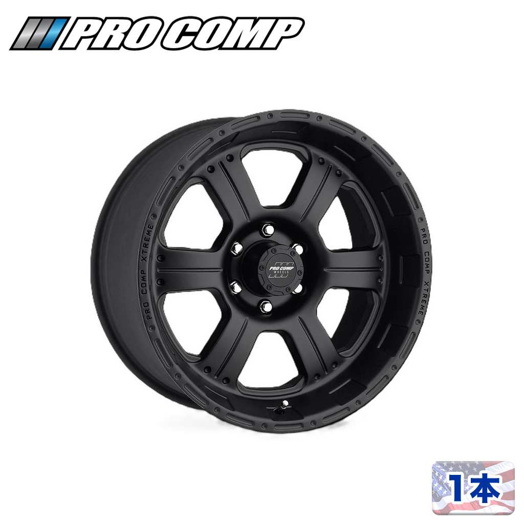 樂天商城 - 【PRO COMP 正規品】17インチアルミホイール 1本PA89 KORE フラットブラック17×8J 5H 127 ±0 CB78.1Jeep ジープ JK/JLラングラー・JTグラディエーター