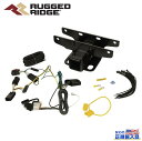 【RUGGED RIDGE (ラギッドリッジ)正規輸入品】2インチ角 トレーラーヒッチ/ヒッチメンバー ワイヤーハーネスキット付き汎用