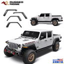 【RUGGED RIDGE (ラギッドリッジ) 正規輸入代理店】MAX TERRAIN オーバーフェンダー / フェンダーフレア 1台分ダブルテクスチャーブラック プラスチック製Jeep Gladiator ジープ グラディエーター JT 2020年~